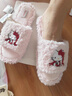 野獸派家居（tbh）三麗鷗Hello Kitty毛絨刺繡拖鞋開口家居鞋室內(nèi)可外穿女鞋 36-37 曬單實(shí)拍圖