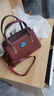 雪愛(ài)袋鼠（XUEAIDAISHU）女士包包女包中年母親大氣斜挎手提包送媽媽老婆實(shí)用三八節禮物 酒紅色[高端禮盒+手包卡包] 曬單實(shí)拍圖