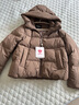坦博爾【爆款】小個(gè)子面包羽絨服女短款連帽保暖韓版秋冬外套TBF330332J 焦栗褐 S (160) 曬單實(shí)拍圖