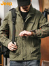 吉普（JEEP）外套男秋冬季外套男士夾克休閑寬松沖鋒工裝上衣服男裝  軍綠 XL 曬單實(shí)拍圖