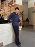 名創(chuàng)優(yōu)品（MINISO）藏青色衛(wèi)衣男春秋季開衫外套2025新款青少年寬松百搭重磅連帽衣服 藏青(純色) XL /180(體重140-160斤) 曬單實拍圖