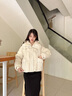 Teenie Weenie小熊女裝羽絨服2025冬季新款時(shí)髦可拆卸連帽羽絨外套 乳白色 S 曬單實(shí)拍圖