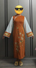 聽(tīng)月小筑【惜芳時(shí)】原創(chuàng  )女春秋國風(fēng)改良刺繡旗袍復古新中式連衣裙 橘色 現貨 S 曬單實(shí)拍圖