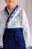 小淘孩兒童古裝漢服男女童春秋國學(xué)服國風(fēng)馬面裙三字經(jīng)中秋演出服 藍130 曬單實(shí)拍圖