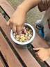 英氏（Engnice）嬰幼兒手指泡芙 嬰兒寶寶零食五彩嘟嘟泡芙條繽紛蔬果味罐裝38g 曬單實(shí)拍圖