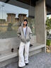 重磅拉鏈開衫衛(wèi)衣男女秋季美式寬松情侶帽衫vibe高街休閑連帽外套 灰色 XL 曬單實(shí)拍圖