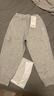 全棉時(shí)代【門(mén)店同款】?jì)和信淄鎻椺樋楅L(cháng)褲衛褲運動(dòng)褲 【女童】麥灰色 110 曬單實(shí)拍圖