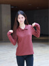 AIGLE【李沁同款】25年秋季新品艾高半拉抓絨上衣女士戶(hù)外運動(dòng)立領(lǐng)上衣 BO002茜草棕色 38 曬單實(shí)拍圖