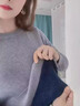 一體絨毛衣女半高領(lǐng)加絨加厚打底衫秋冬保暖內搭修身上衣針織衫 深灰色 加絨 【圓領(lǐng)款一體絨】 XL 【建議110~125斤】 曬單實(shí)拍圖