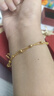 周六福（ZLF） 黃金手鏈女雙鏈光面圓珠相連桃心型尾鏈金手鏈 計價(jià) 15+2cm尾鏈 - 4.42g 曬單實(shí)拍圖