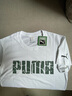 彪馬（PUMA）夏季新款純棉T恤運動(dòng)百搭寬松半袖上衣時(shí)尚休閑圓領(lǐng)短袖 白色純棉T恤-胸前綠字母bm M 建議95-115斤 曬單實(shí)拍圖