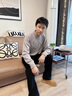 SHANSHAN杉杉純羊毛衫男冬季100%綿羊毛加厚保暖毛衣中青年男士休閑圓領(lǐng)針 米駝色 2XL (185) /185 曬單實(shí)拍圖
