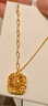 周大福 方糖足金黃金項鏈(工費560)40cm 約5.6g F233240七夕禮物 曬單實拍圖