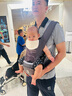 babycare腰凳嬰兒背帶多功能減震四季抱娃神器解放雙手透氣輕薄款 格里藍(lán) 曬單實(shí)拍圖