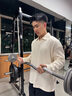MUSCLEDOG肌肉狗POLO長(cháng)袖T恤男2025秋季新品美式純色寬松運動(dòng)訓練健身上衣 米白色 XL 曬單實(shí)拍圖