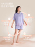 靜韻【涼感型】超柔軟冰絲肌理睡衣女款夏季情侶條紋家居服套裝男 曬單實(shí)拍圖