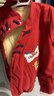 乖奇熊寶寶夾棉保暖連體哈衣秋冬衣服嬰幼兒童紅色過(guò)年喜慶拜新年服冬季 曬單實(shí)拍圖