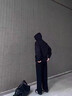 至濤寬松彎刀褲男夏季男褲垂感休閑褲闊腿褲衛(wèi)褲春秋直筒長褲男士褲子 黑色 XL 曬單實拍圖