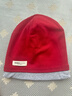 萃然詩(shī)秋冬兒童帽雙層撞色寶寶帽男女童純棉卡通帽 酒紅色 4-12 歲 曬單實(shí)拍圖