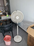 美的（Midea）電風(fēng)扇家用遠(yuǎn)距送風(fēng)遙控智能落地扇七葉智能感溫立式電扇宿舍臥室搖頭 40CM大網(wǎng)罩杏色35mkl 曬單實拍圖