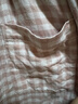 無(wú)印良品（MUJI）[自營(yíng)限定款]女士無(wú)側縫 雙層紗織睡衣  軟棉棉內衣 淺粉色格紋 L 曬單實(shí)拍圖