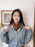 磁吸扣小絲巾方巾女士秋冬保暖護頸圍脖高級感三角巾媽媽紅色圍巾 煙熏紅波點(diǎn) 65*65cm 曬單實(shí)拍圖