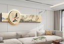羽洛熙新中式客廳裝飾畫(huà)沙發(fā)背景墻掛畫(huà)宋氏美學(xué)高檔大氣墻壁字畫(huà)壁畫(huà) 見(jiàn)山 150*25cm【推薦1.8-2.3cm墻面】 【高端黑色】鋁合金邊框 油畫(huà)布(質(zhì)感紋理+光油效果) 曬單實(shí)拍圖