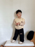 泰蘭尼斯童鞋秋季包頭防踢幼兒園室內鞋防滑軟底兒童帆布鞋白/杏26 曬單實(shí)拍圖