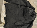 特步防潑水外套秋冬新款男夾克上衣跑步服戶(hù)外騎行服雙層風(fēng)衣運動(dòng)服 0165加絨-正黑色-肩上字母 L 曬單實(shí)拍圖