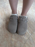 天美意女靴商場(chǎng)同款毛毛鞋一腳蹬棉鞋雪地靴加絨女勃肯鞋新款 灰色 38 曬單實(shí)拍圖