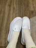 賓萊伊（BINLAIYI）護(hù)士鞋女軟底氣墊厚底增高輕便鏤空透氣工作鞋平底舒適小白鞋愛心 BLY8105愛心蘭/大氣墊 37 曬單實(shí)拍圖