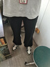 真維斯（JEANSWEST）休閑褲女秋季冰絲防曬微喇高腰涼感顯瘦休閑長(cháng)褲女黑色L 曬單實(shí)拍圖