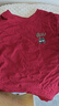 名創(chuàng  )優(yōu)品（MINISO）短袖男純棉休閑寬松夏季圓領(lǐng)百搭青少年潮流半袖t恤 酒紅 L 曬單實(shí)拍圖