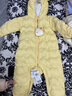 巴拉巴拉童裝嬰兒連體羽絨服輕薄羽絨服寶寶衣服2025冬裝抱衣爬服男童女童 黃色雪人-白鴨絨 90 cm-充絨量47g 曬單實(shí)拍圖