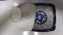 青花瓷8英寸家用陶瓷翹腳碗四角碗釉下彩方形湯盤(pán)四平八穩菜盤(pán)子 【4只】8英寸陶瓷四角盤(pán) 曬單實(shí)拍圖