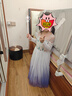 姣霓冰雪奇緣2艾莎公主的衣服愛莎披風(fēng)兒童禮服COS演出服童裝連衣裙 漸變色可拆拖尾（店長推薦） 110 曬單實(shí)拍圖