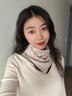 啄木鳥(niǎo)磁吸扣棉麻小方巾絲巾女春秋百搭護頸領(lǐng)巾三角圍巾新款保暖圍脖冬 杏色線(xiàn)條簡(jiǎn)筆畫(huà)---磁吸扣 曬單實(shí)拍圖