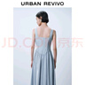 UR2025夏季新款女裝簡(jiǎn)約休閑棉質(zhì)收腰無(wú)袖連衣裙UIY750016 曬單實(shí)拍圖