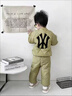 可歆寶貝男童秋冬棉衣套裝洋氣韓版寶寶冬裝輕薄棉服兩件套嬰兒小童衣服潮 灰色 100碼建議2-3歲（身高95左右） 曬單實(shí)拍圖