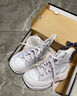 匡威（Converse）Run Star厚底夾心增高銀灰色反光鞋帶男女復(fù)古休閑帆布鞋/A12445C 銀灰色高幫A12445C 35 (210mm) 曬單實(shí)拍圖