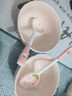 草莓陶瓷碗勺家用高顏值米飯碗少女心甜品碗釉下彩餐具套裝 【4件套】淺粉草莓2碗2勺 曬單實(shí)拍圖