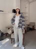 班尼路褲子女休閑褲女裝春秋新款顯瘦微喇直筒褲小個(gè)子女生百搭運(yùn)動(dòng)褲裝 麻灰-香蕉版型 【綿柔親膚】 M 曬單實(shí)拍圖