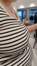 雅特茂夏薄款哺乳背心免穿內(nèi)衣外出文胸懷孕期產(chǎn)后喂奶專用哺乳衣 寬松舒適版：黑白條 3015 M 曬單實(shí)拍圖