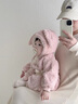 G.DUCKKIDS小黃鴨童裝嬰兒衣服秋冬加絨新生兒連體衣寶寶冬裝棉服毛毛衣外套 杏色 80cm 80碼7-11月(建議寶寶75-)cm 曬單實(shí)拍圖