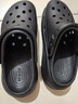 卡駱馳（crocs）男女泡芙洞洞鞋戶(hù)外休閑時(shí)尚厚底一腳蹬沙灘鞋 207521-001 38-39 曬單實(shí)拍圖