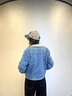 Levi's李維斯25年秋冬新款女士休閑多口袋仿羊羔絨牛仔外套36136 中藍色 L 曬單實(shí)拍圖