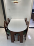 FGME法式實(shí)木巖板餐桌椅2025新款中古風(fēng)侘寂復(fù)古網(wǎng)紅小戶型餐廳家具 1.6*0.8米 一桌六椅 曬單實(shí)拍圖