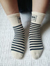 京悠雨德國品質(zhì)兒童襪子春秋款純棉秋冬季男童女童小孩中筒寶寶無(wú)骨條紋 橫條1988-5雙裝【10A 純棉抗起球】 5雙 3-5歲 M 建議腳長(cháng)14-16CM【鞋碼19-25】 曬單實(shí)拍圖