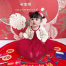 G.DUCKKIDS童裝女童連衣裙春秋兒童公主裙小童秋裝洋氣紗裙3小女孩周歲禮服 紅色假兩件套 90 尺碼1~2歲【 80-90cm】cm 曬單實(shí)拍圖