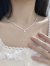 傾愛S925滿天星銀項鏈女生輕奢高級感鎖骨鏈銀飾生日禮物送女朋友 滿天星項鏈-粉色 曬單實拍圖